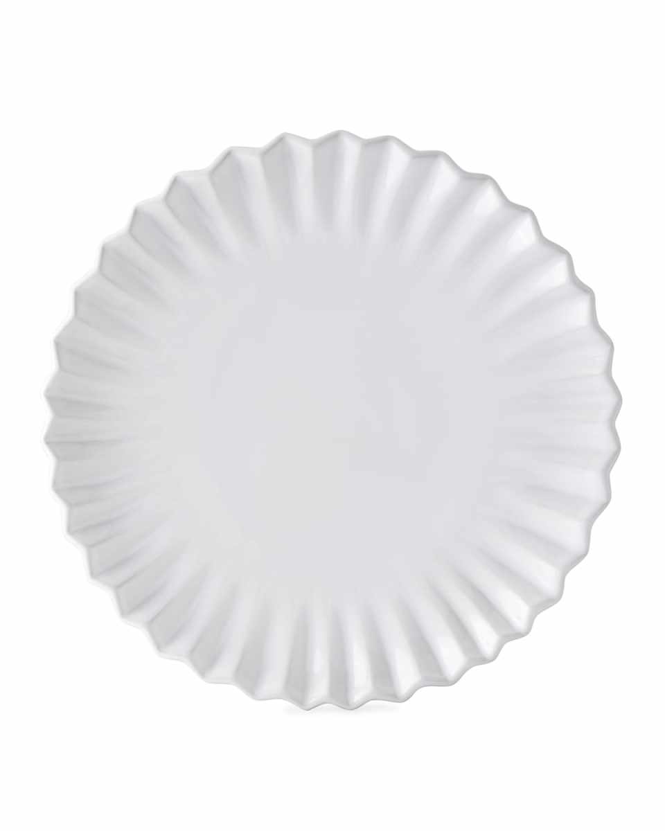 Incanto Stone White Pleated Dinner Plate